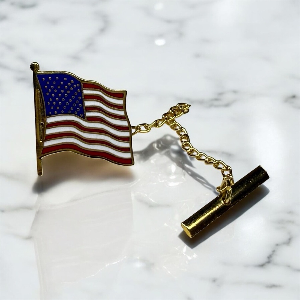 American Flag Tie Tack Pin